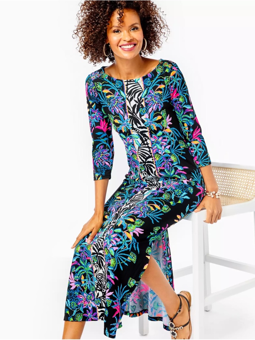 Lilly Pulitzer Onyx Paradise Glow Seralina maxi
